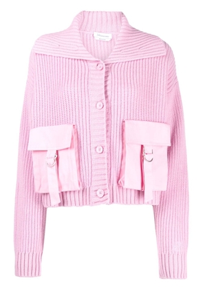 Blumarine chunky-knit wool cardigan - Pink