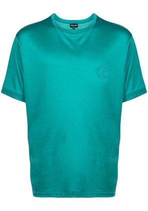 Giorgio Armani logo-embroidered crew-neck T-shirt - Green
