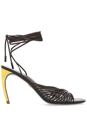 Ferragamo curved-heel sandals - Brown
