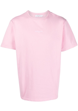 Maison Kitsuné embroidered logo cotton T-shirt - Pink