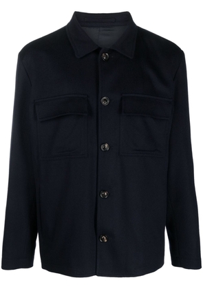 Lardini wool-cashmere shirt jacket - Blue