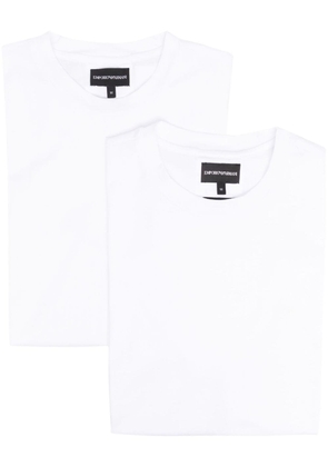 Emporio Armani two-pack embossed-logo T-shirt - White