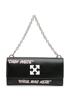 Off-White Pre-Owned 2013 Jitney Quote wallet-on-chain - Black