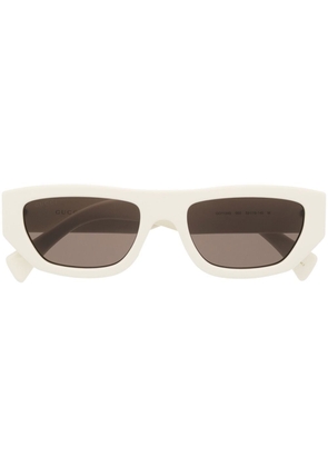 Gucci Eyewear long rectangular-frame sunglasses - Neutrals