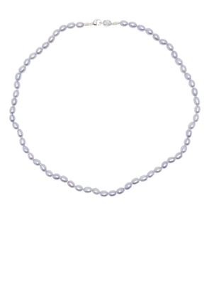 DOWER AND HALL oval pearl necklace - Purple