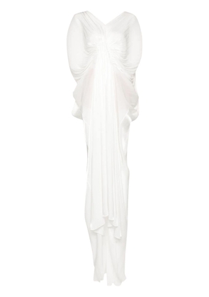 Genny draped kaftan dress - White