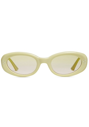 Gentle Monster tonal-design oval-frame sunglasses - White