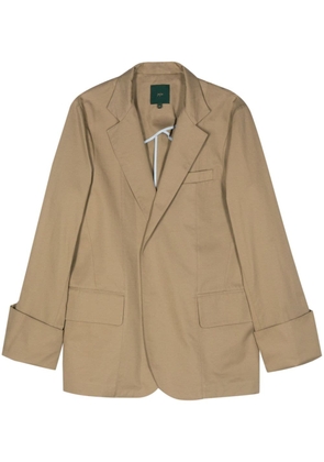 Jejia open-front cotton jacket - Neutrals