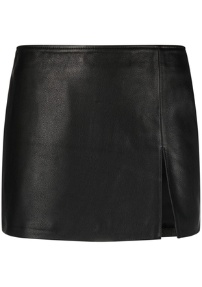 Manokhi leather mini skirt - Black