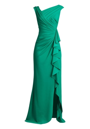 Tadashi Shoji asymmetric tiered design gown - Green