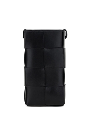Bottega Veneta Intrecciato leather phone holder - Black