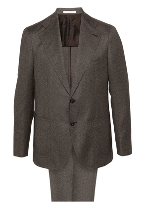 Tagliatore mélange single-breasted suit - Brown