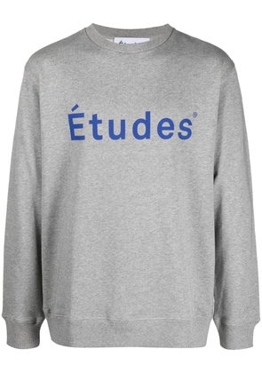 Etudes logo-print crew neck sweatshirt - Grey