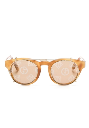 Giorgio Armani pantos-frame sunglasses - Brown