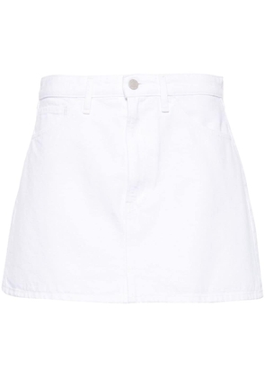 3x1 A-line denim miniskirt - White