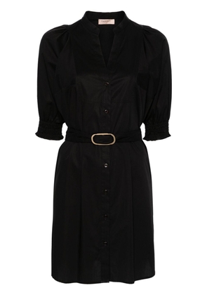 TWINSET belted poplin shirtdress - Black