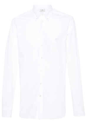 ETRO Pegaso-motif long-sleeve shirt - White