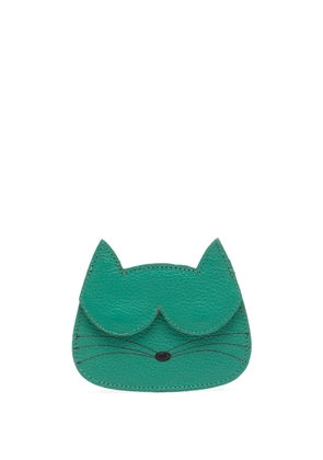Sarah Chofakian cat-shape leather cardholder - Green