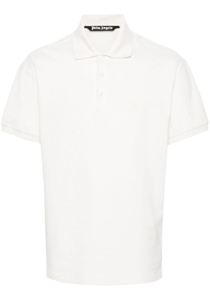 Palm Angels embroidered-logo polo shirt - Neutrals