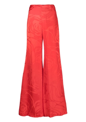 Silvia Tcherassi Grotte floral-jacquard trousers - Red
