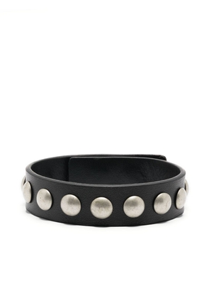 Moschino studded leather bracelet - Black