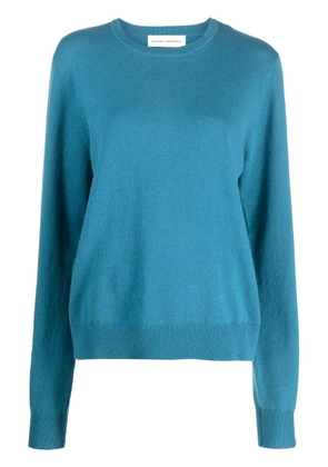 extreme cashmere shoulder-slit cashmere jumper - Blue