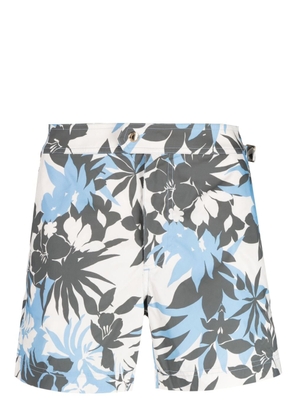 TOM FORD Tropical Flower-print swim shorts - Neutrals