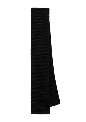 TOM FORD crochet-knit silk necktie - Black