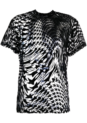 Mugler star-print mesh T-shirt - Black