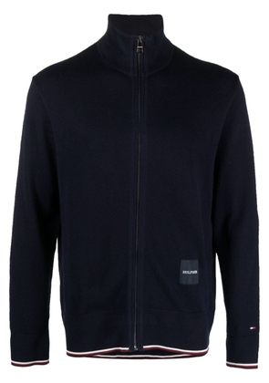 Tommy Hilfiger logo-patch zip-up jacket - Blue