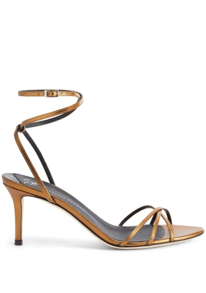 Giuseppe Zanotti Amiila metallic-leather sandals - Brown
