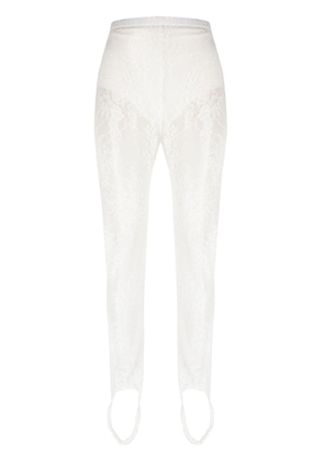 Giuseppe Di Morabito high-waist floral-lace leggings - White