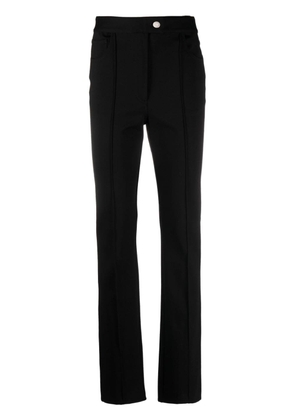 Helmut Lang slit-hem cotton slim trousers - Black