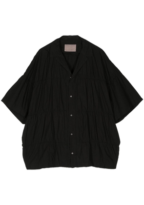 Kolor ruched poplin shirt - Black