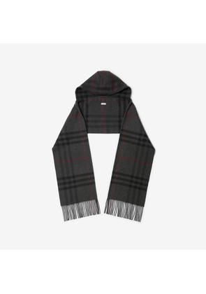Burberry Check Wool Cashmere Hooded Scarf