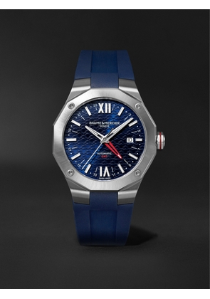 Baume & Mercier - Riviera Automatic GMT 42mm Stainless Steel and Rubber Watch, Ref. No. 10659 - Men - Blue