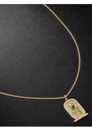 Jacquie Aiche - Gold, Diamond and Emerald Pendant Necklace - Men - Gold