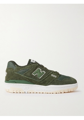 New Balance - 550 Leather-Trimmed Suede and Mesh Sneakers - Men - Green - UK 6