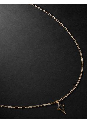 Stephen Webster - New Cross 18-Karat Gold Onyx Pendant Necklace - Men - Gold