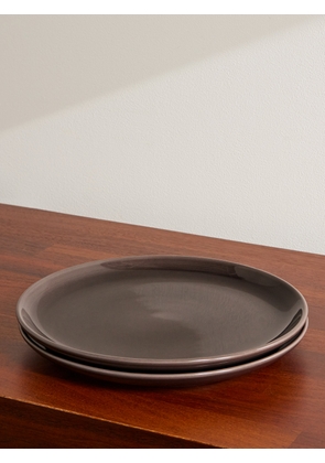 RD.LAB - Set of Two Large Bilancia Glazed Ceramic Plates - Men - Gray
