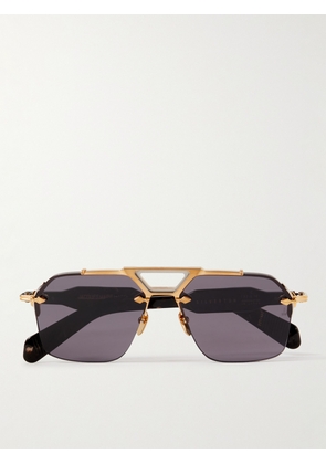 Jacques Marie Mage - Silverton Aviator-Style Silver- and Gold-Tone and Acetate Sunglasses - Men - Gold