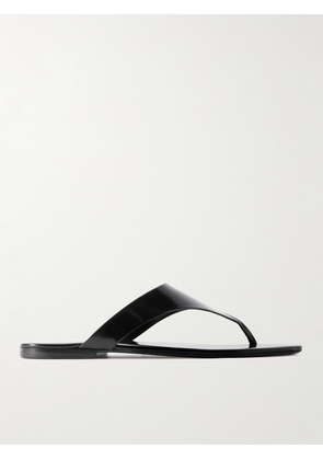 SAINT LAURENT - Kouros Leather Flip Flops - Men - Black - EU 41