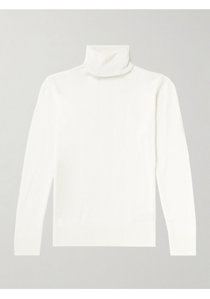 Mr P. - Slim-Fit Merino Wool Rollneck Sweater - Men - White - XS
