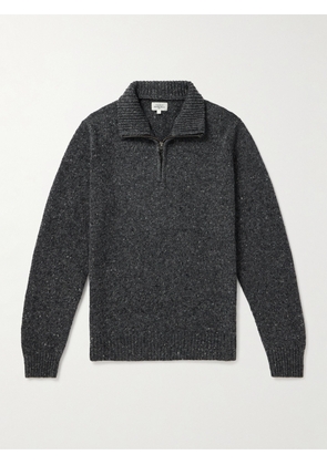 Hartford - Trucker Donegal Wool-Blend Half-Zip Sweater - Men - Gray - S