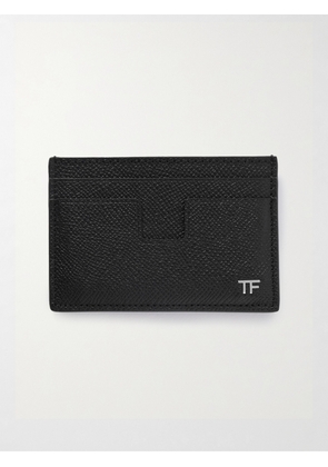 TOM FORD - Logo-Appliquéd Full-Grain Leather Cardholder - Men - Black
