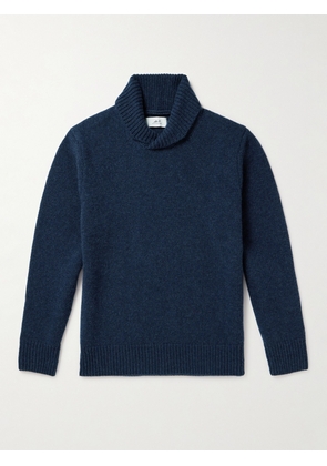 Mr P. - Slim-Fit Shawl-Collar Wool Sweater - Men - Blue - XS