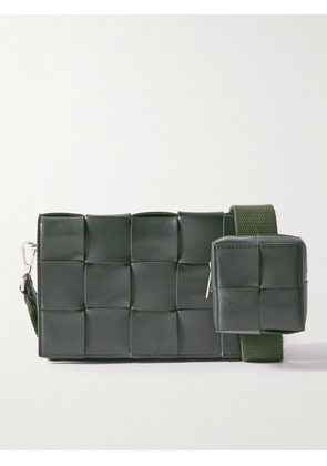 Bottega Veneta - Cassette Intrecciato Leather Messenger Bag - Men - Green