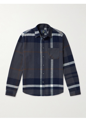 Portuguese Flannel - Viz Checked Organic Cotton-Flannel Shirt - Men - Blue - XS