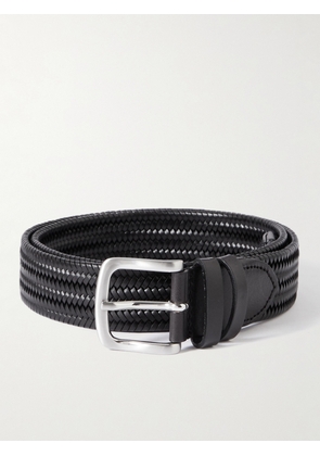 Mr P. - 3.5cm Woven Leather Belt - Men - Black - EU 85