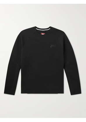 Nike - Logo-Print Cotton-Blend Jersey Sweatshirt - Men - Black - XS
